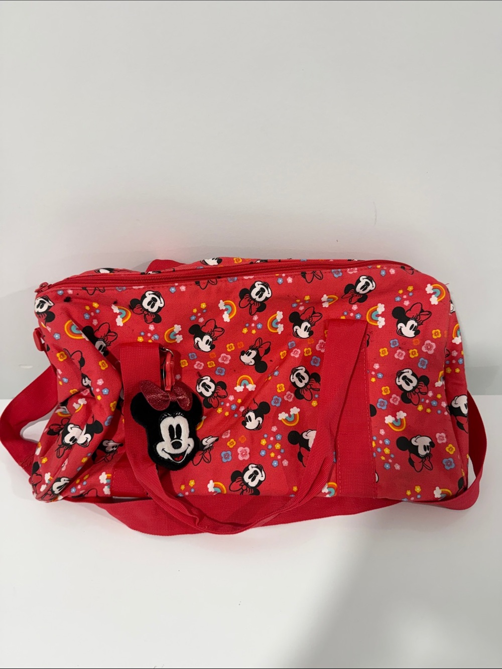 Disney Red Minnie Mouse Printed Kids Duffle Bag